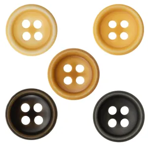 10-11.5MM Orange Dark Green Resin Buttons for Casual Shirts 100 Pack
