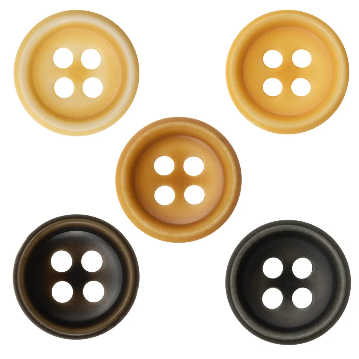 10-11.5MM Orange Dark Green Resin Buttons for Casual Shirts 100 Pack