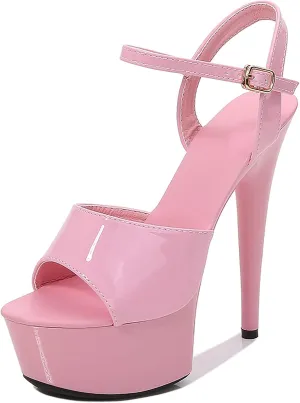 15CM/5.90IN Stripper Heels Women Shoes Summer Platform High Heels Sandals Thin-Heeled Sexy Nightclub Model Catwalk Shoes