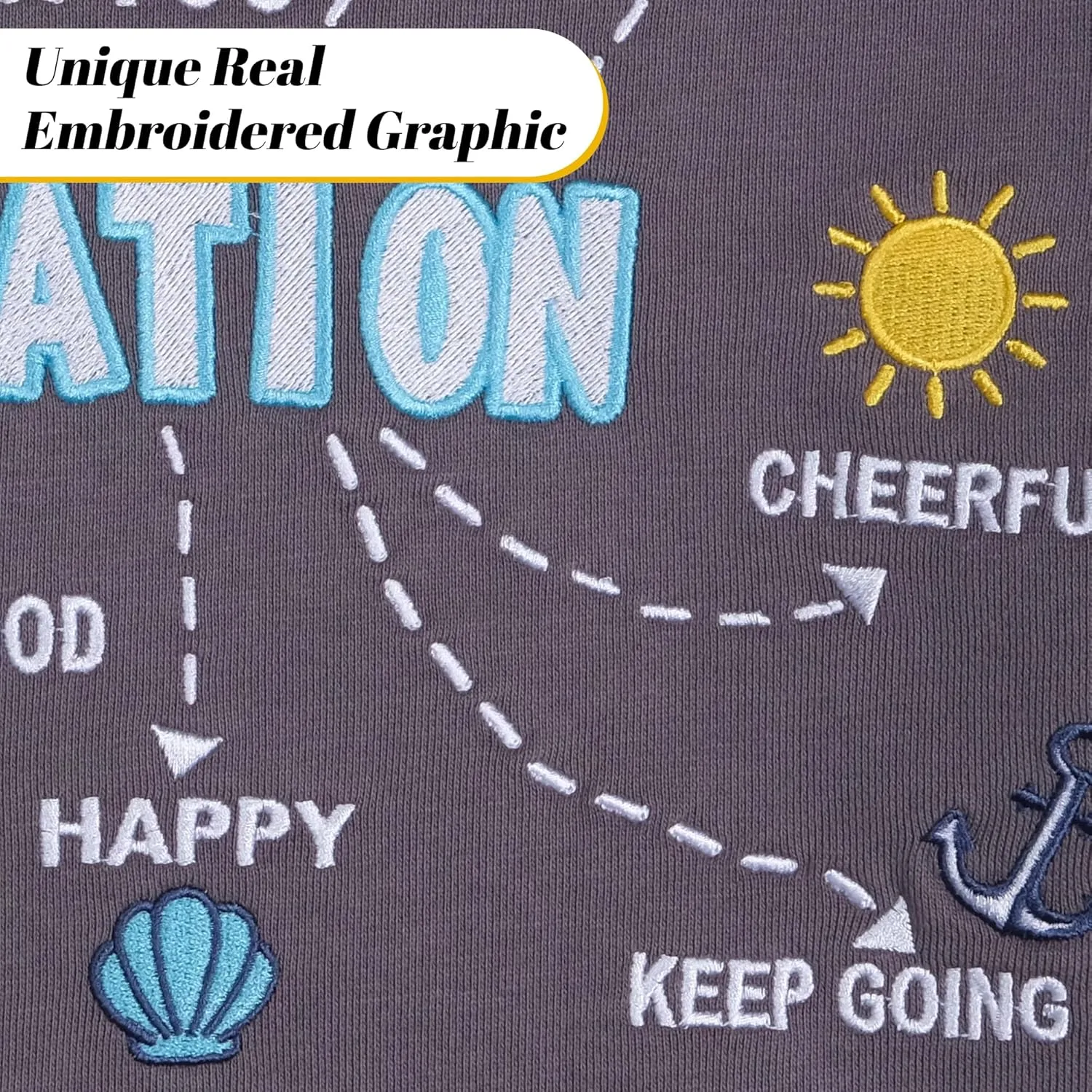 2025 Embroidered Graphic Hoodie Sweatshirts for Women Cotton Comfrt Casual Pullover Mother's Day