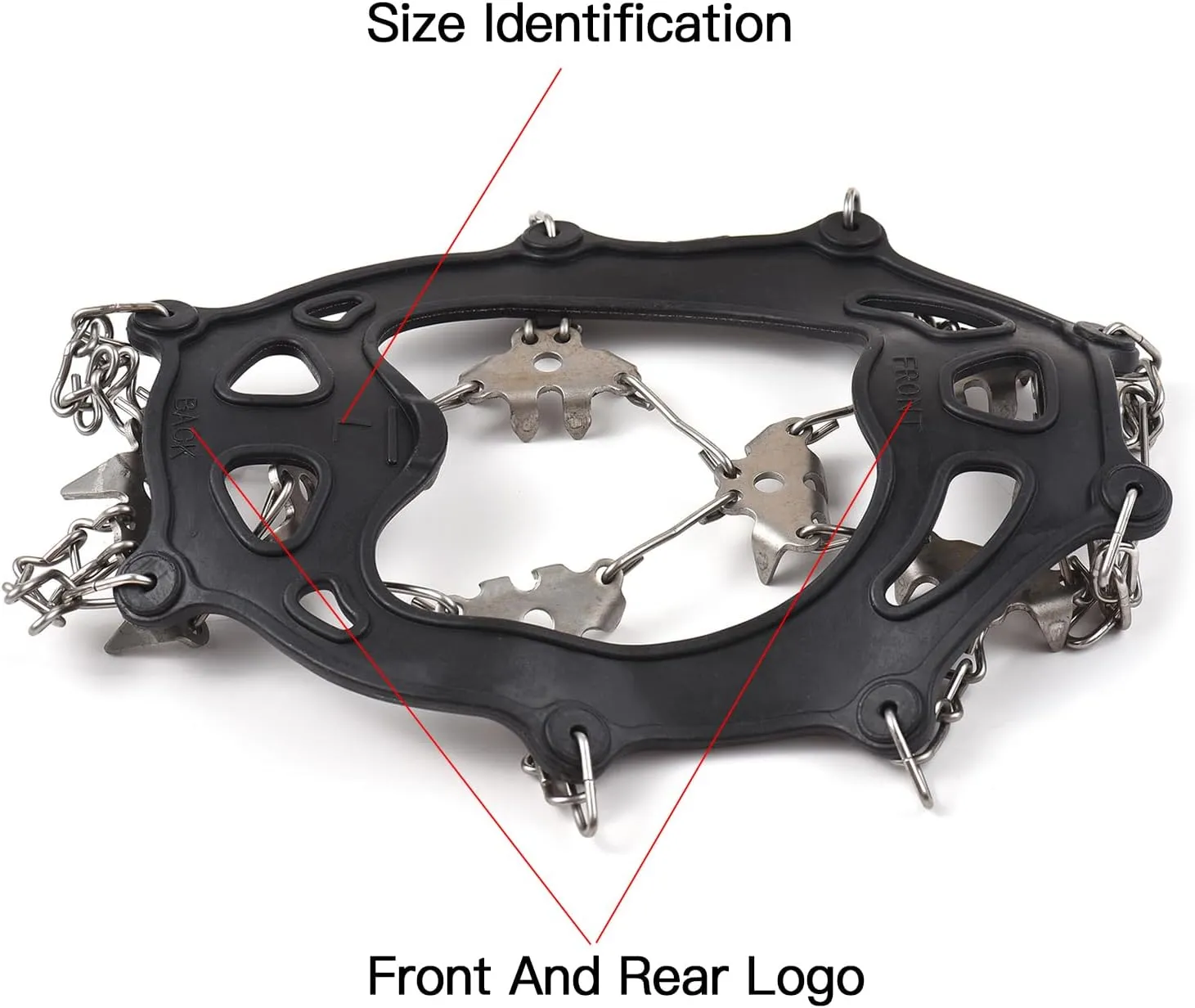 32-Tooth Ice Claw Stainless Steel -Slip Shoe Cover Snow -Slip Device -Slip Chain