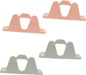 4pcs Wall-Mounted Slipper Racks No Drilling Storage Hanger for Shoes Pp Material Waterproof Space-Saving Easy Install Pink