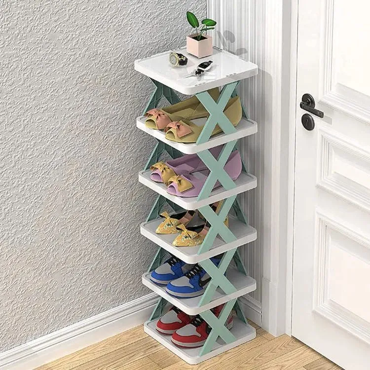 6 Layer X Shap Stackable Shoes Rack