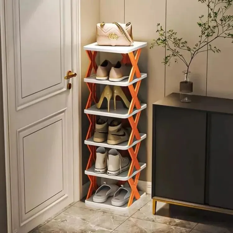 6 Layer X Shap Stackable Shoes Rack