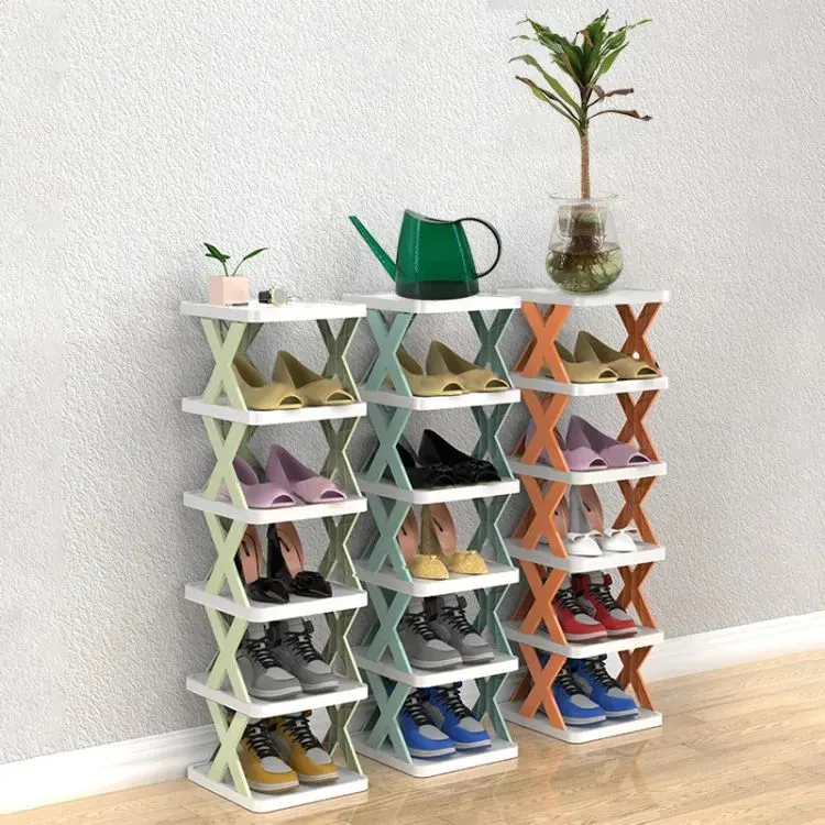 6 Layer X Shap Stackable Shoes Rack