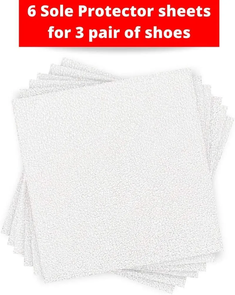 6 Pack- Sole Protector Stickers for High Heel Shoes - Clear 3M CL Christian Louboutin Red Bottoms - Compatible for All Heels - 6 Sheets for 3 Pair of Shoes - 5X5 INCH Sheets