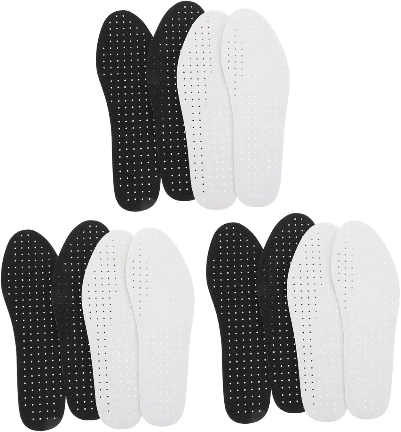 6Pairs Breathable Eva Shoe Insoles of Cuttable Adult Cushioning Insoles for Men and Women Shock Absorbing Comfortable Fit for Daily Activities and Sports