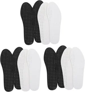 6Pairs Breathable Eva Shoe Insoles of Cuttable Adult Cushioning Insoles for Men and Women Shock Absorbing Comfortable Fit for Daily Activities and Sports