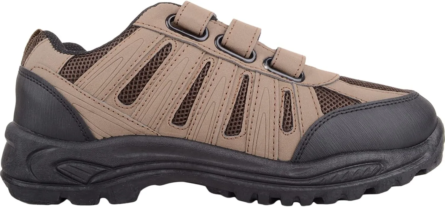ABSOLUTE FOOTWEAR Mens Slip On Three Strap Touch and Close Walking Hiking Travel Trainers Boots