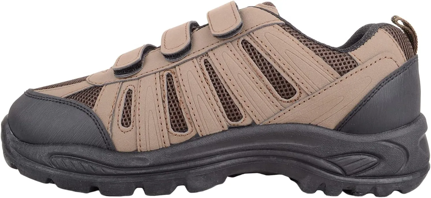 ABSOLUTE FOOTWEAR Mens Slip On Three Strap Touch and Close Walking Hiking Travel Trainers Boots