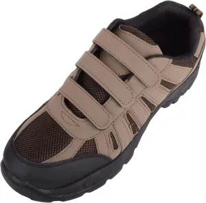 ABSOLUTE FOOTWEAR Mens Slip On Three Strap Touch and Close Walking Hiking Travel Trainers Boots