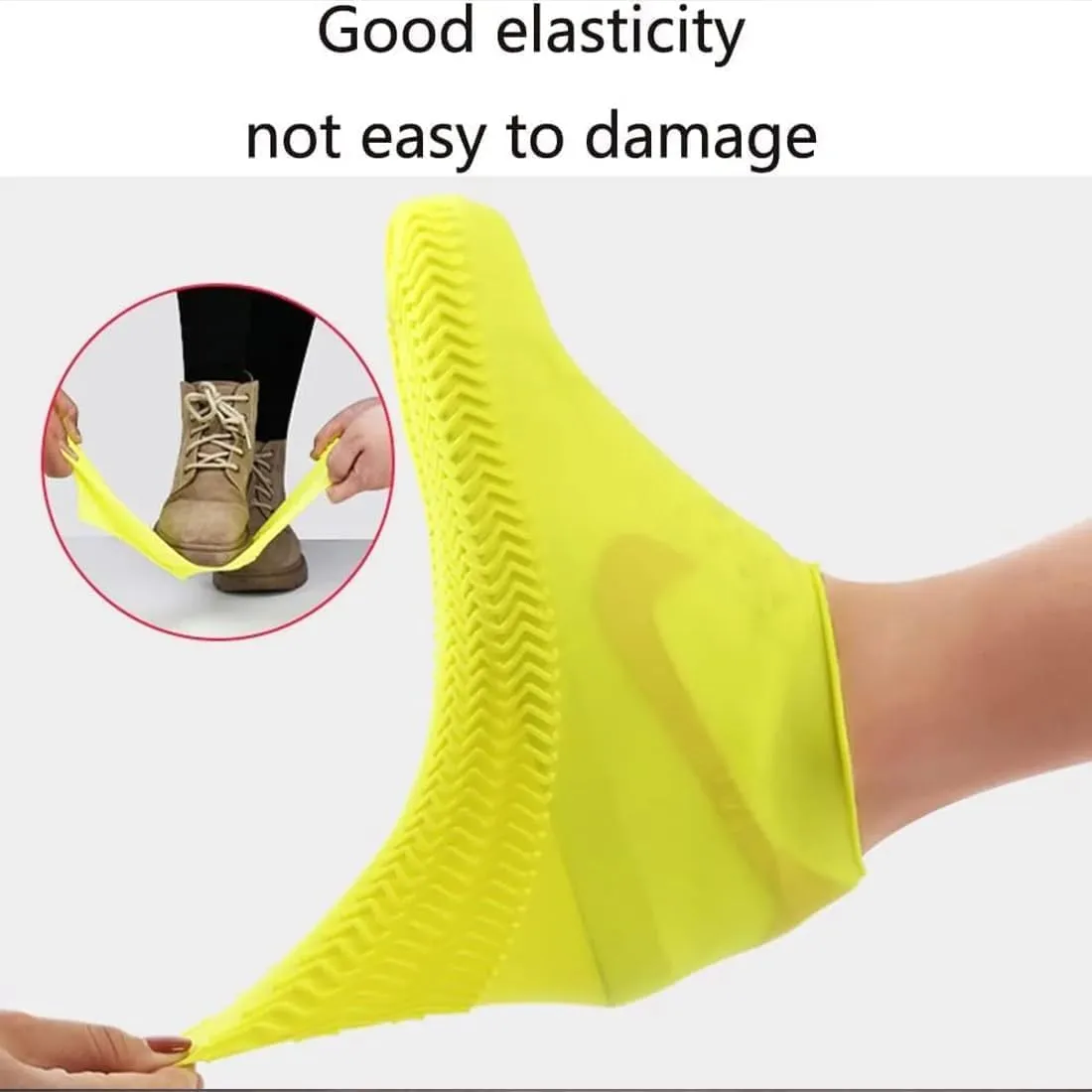 Affection Anti Slip Waterproof Shoe Covers, Reusable Affection Waterproof Shoe Covers, Silicone Rubber Rain Shoe Covers, Outdoor Cycling Protectors Apply to Men, Women, Kids (Pink, M)
