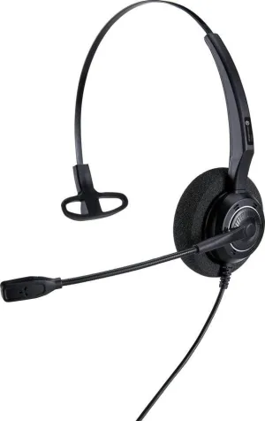 AH 11G Telephone Headset RJ09 Plug Corded On Ear Black