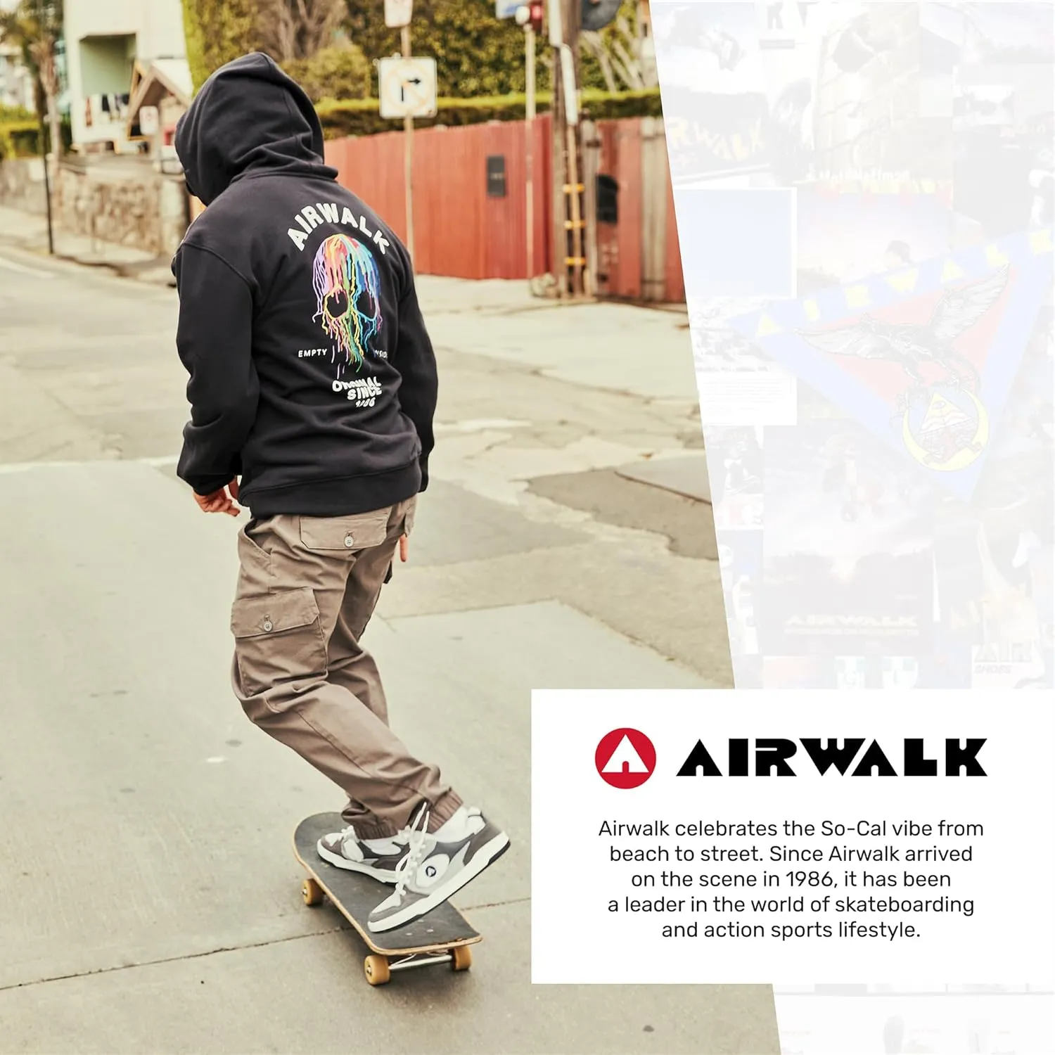 Airwalk Mens Cuffed Cargo Pant
