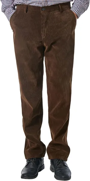 Alimens & Gentle Men's Corduroy Pant Straight Fit Flat-Front Casual Chino Pants