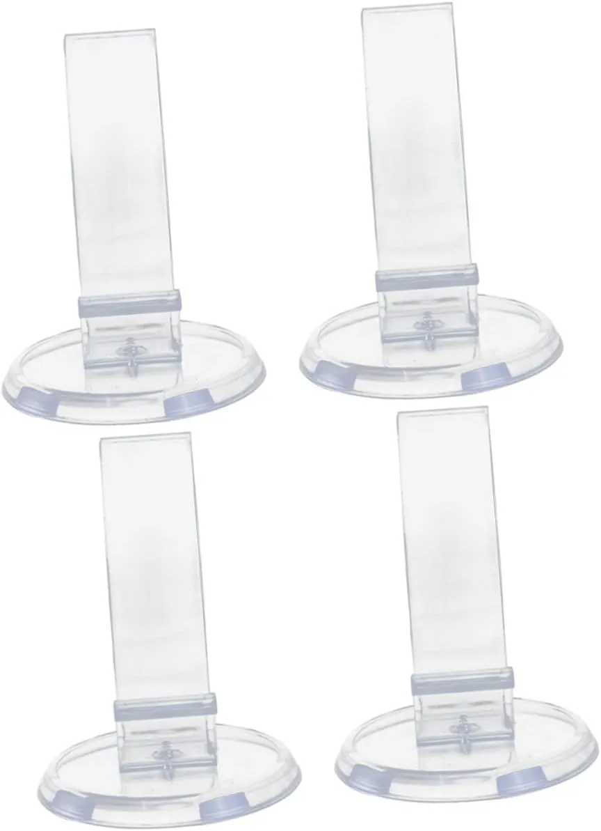Alipis 4Pcs Shoe Display Stands for High Heels Sandals Lightweight Transparent Shoe Risers for Store Showcase