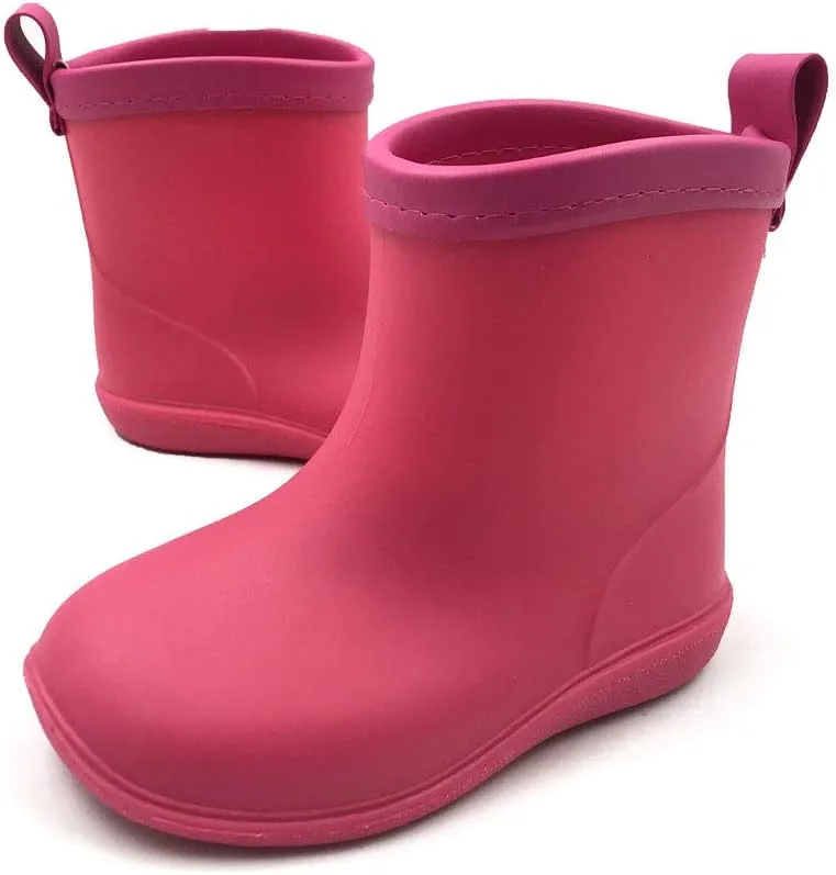 Amoji Baby Kids Easy On Rain Shoes Boots for Toddler Little Kid