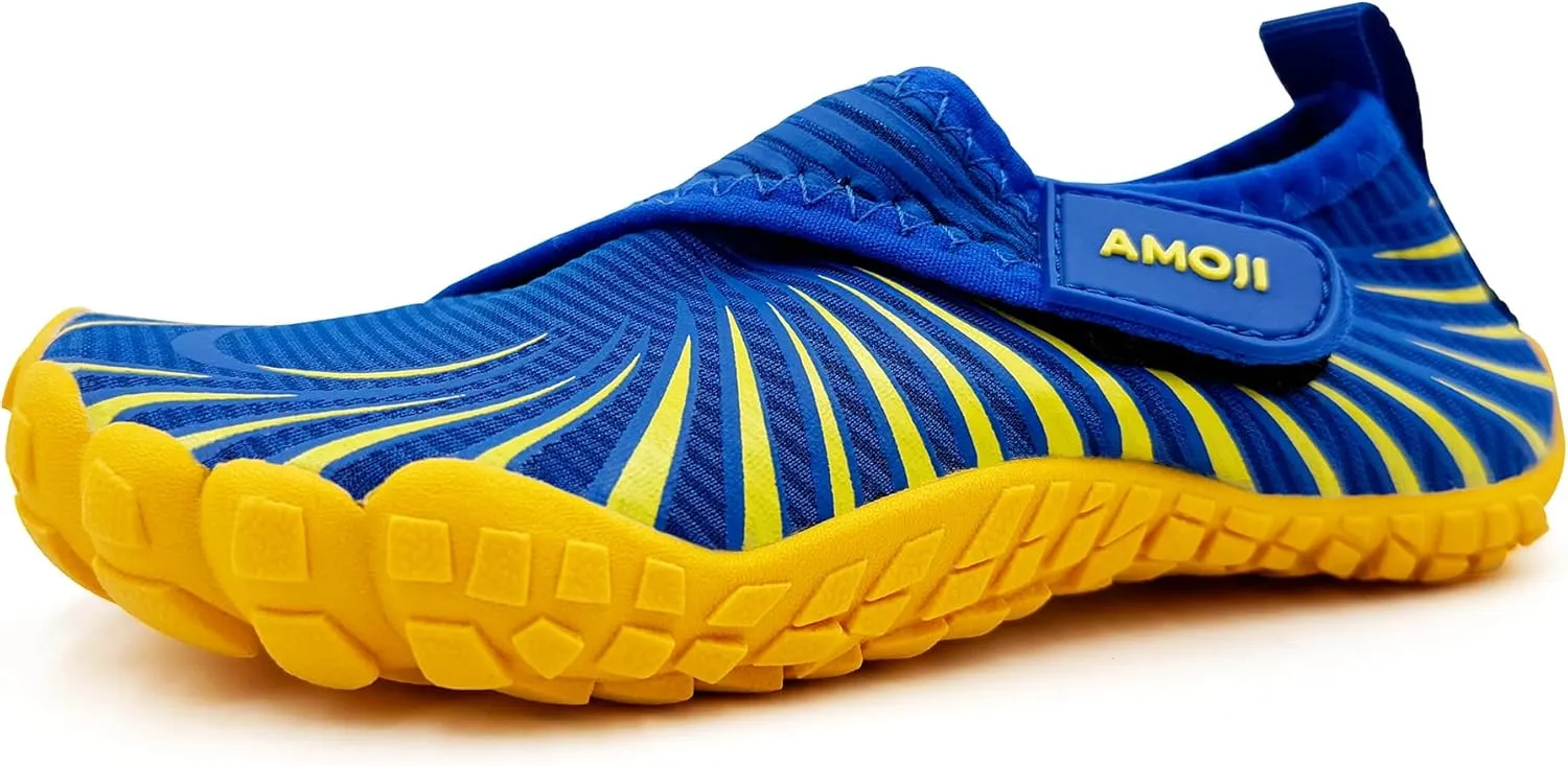 Amoji Kids Water Aqua Shoes Boys Girls Barefoot for Beach Swim Pool 2420