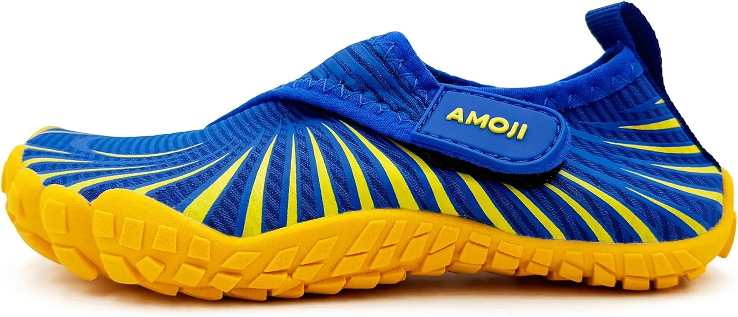 Amoji Kids Water Aqua Shoes Boys Girls Barefoot for Beach Swim Pool 2420