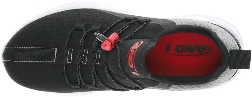 AND1 Mens Racer Lite Slip On Sneakers Shoes Casual - Black, Grey