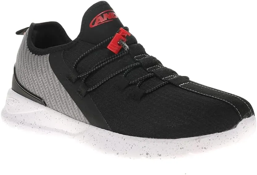 AND1 Mens Racer Lite Slip On Sneakers Shoes Casual - Black, Grey