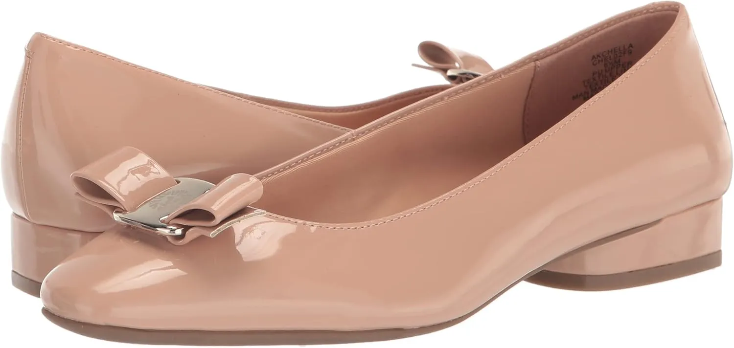 Anne Klein Womens Chella Patent Slip-On Loafers