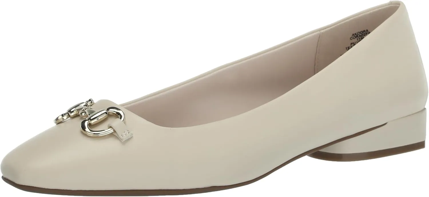 Anne Klein Womens CORA Chain Slip On Loafers