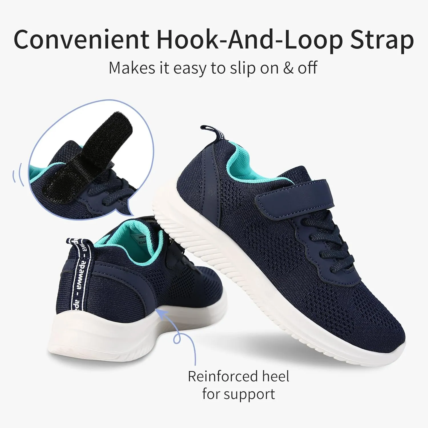 Apawwa Boys Girls Sneakers Lightweight Sneaker for boy Kids Breathable Tennis Shoes for Toddler/Little Kids/Big Kids