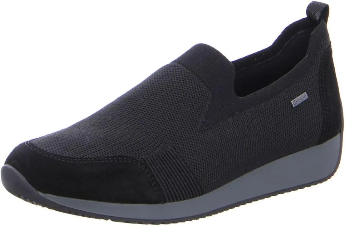 ARA womens Slip-on Sneaker, Black, 6.5 US