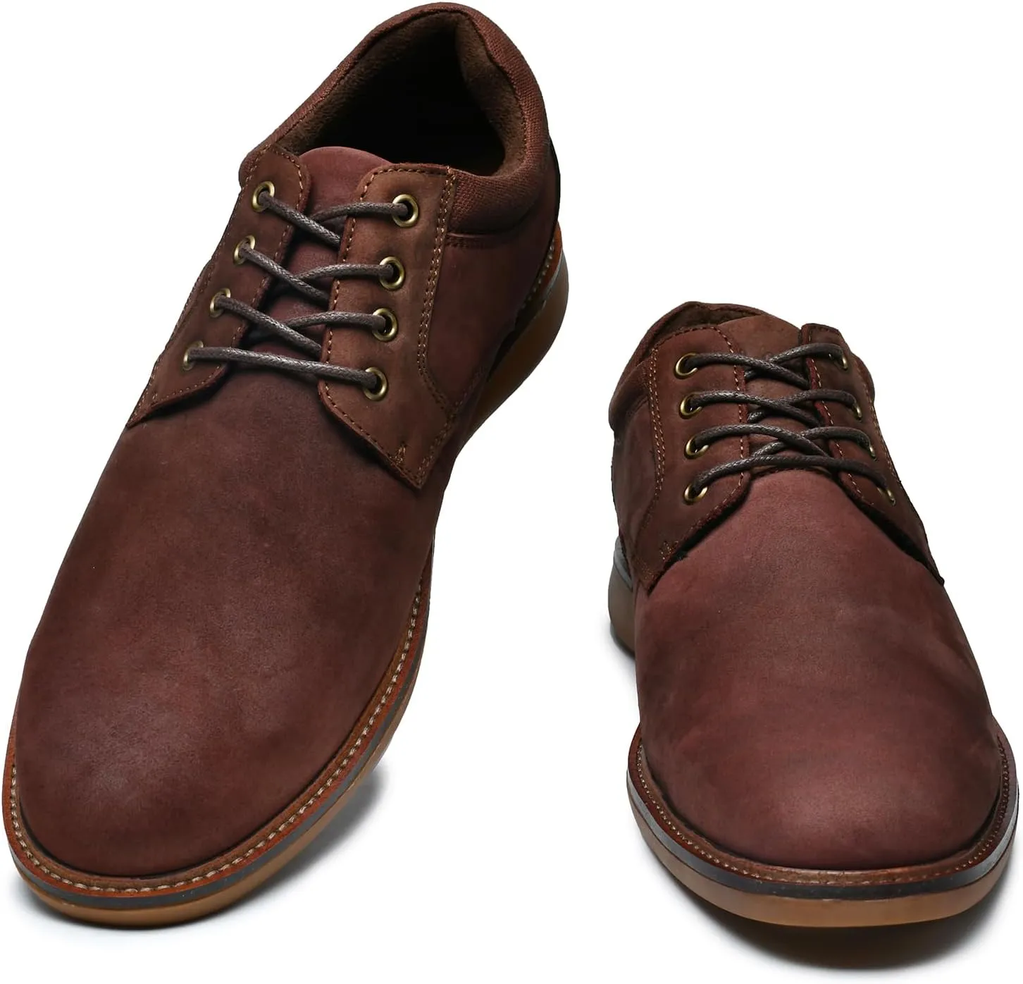 Arkbird Mens Casual Dress Shoes Fashion Sneaker Mens Leather Shoes Business Casual Shoes Men Brown Shoes