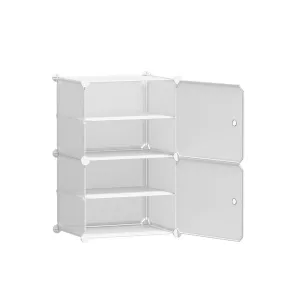 Artiss Shoe Box DIY Set of 2 Storage Cube Stackable White