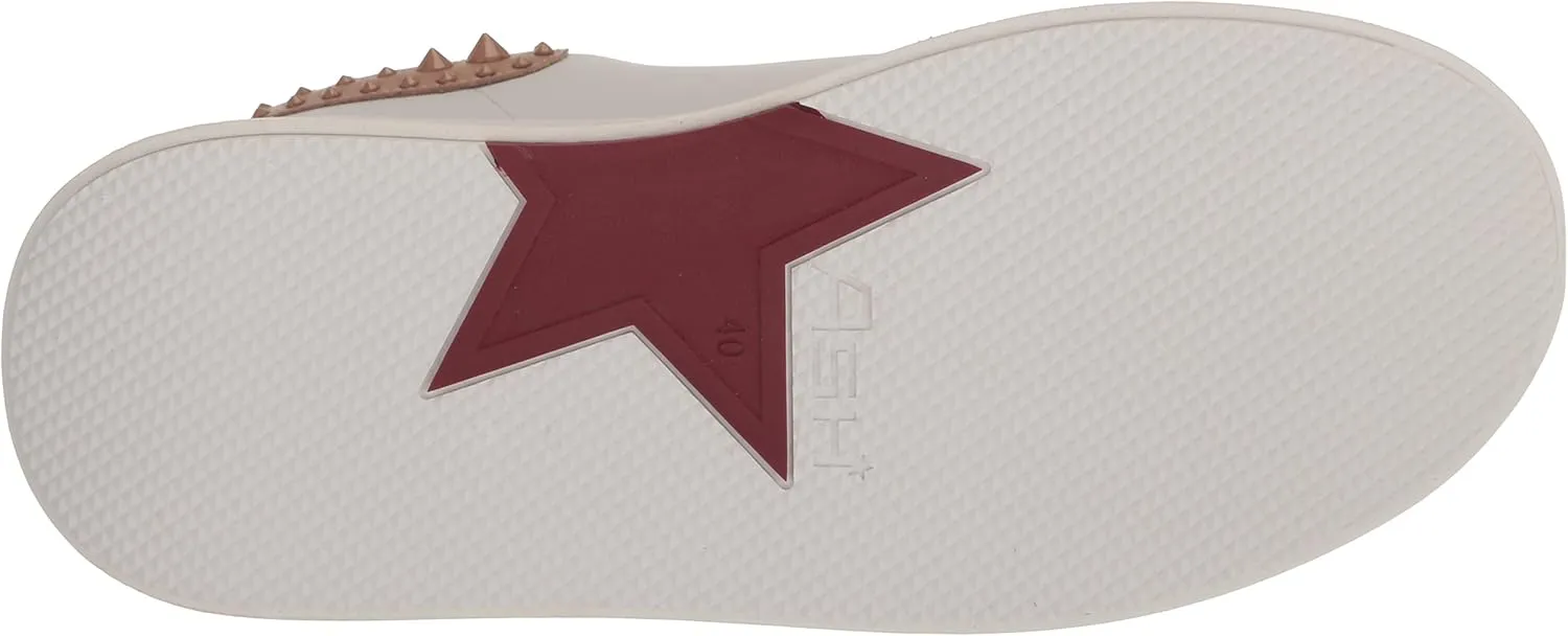 ASH Women's Moby Platform Embellished Sneaker, White Nappa Calf, Rubber Studded Heel