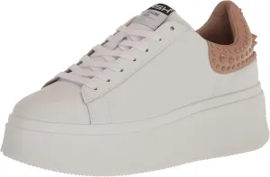 ASH Women's Moby Platform Embellished Sneaker, White Nappa Calf, Rubber Studded Heel