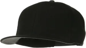 Ashen Fane Wool Blend 6 Panel Snapback Flat Bill Two Tone Hat