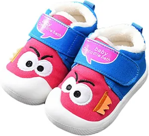 Baby Booties Girls Boys First Walkers Shoes Infant Non Slip Sneakers Cozy Fleece Ankle Booties Newborn Kids Sneakers