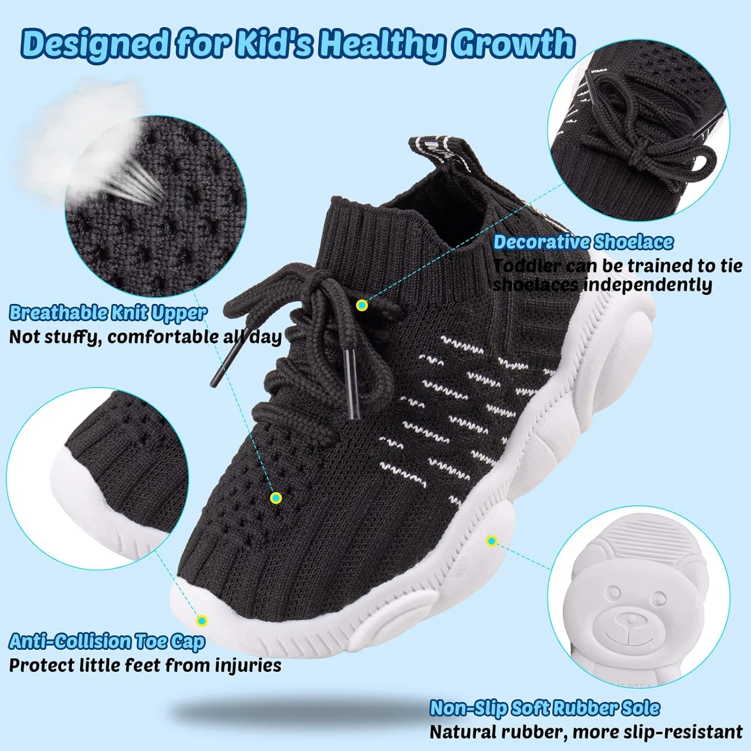 Baby Boy Girl First Walking Shoes Toddler Infant Mesh Sneakers Breathable Lightweight Non-slip Rubber Sole Summer