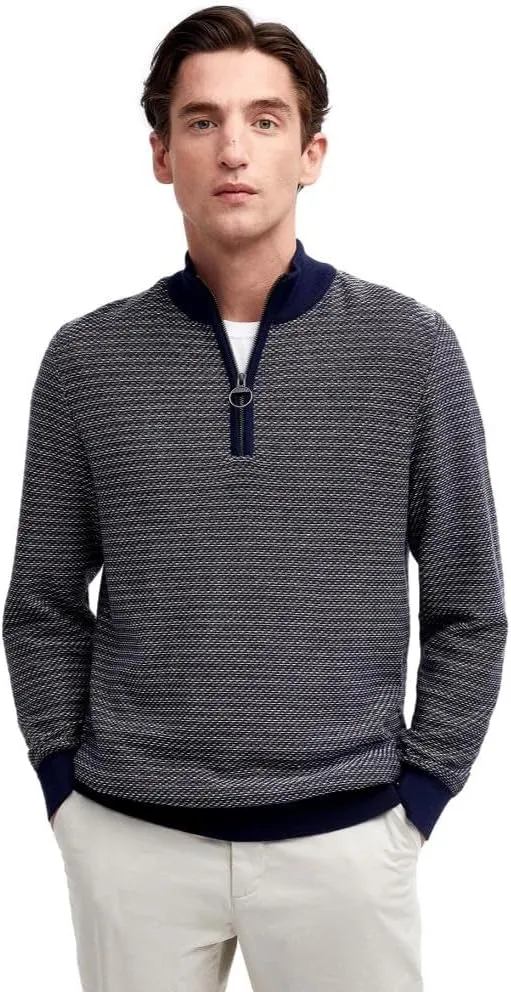 Barbour Men's Dunstan Half-Zip Jumper, Navy