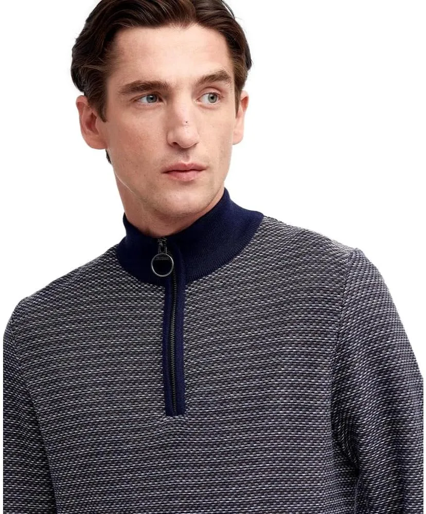 Barbour Men's Dunstan Half-Zip Jumper, Navy