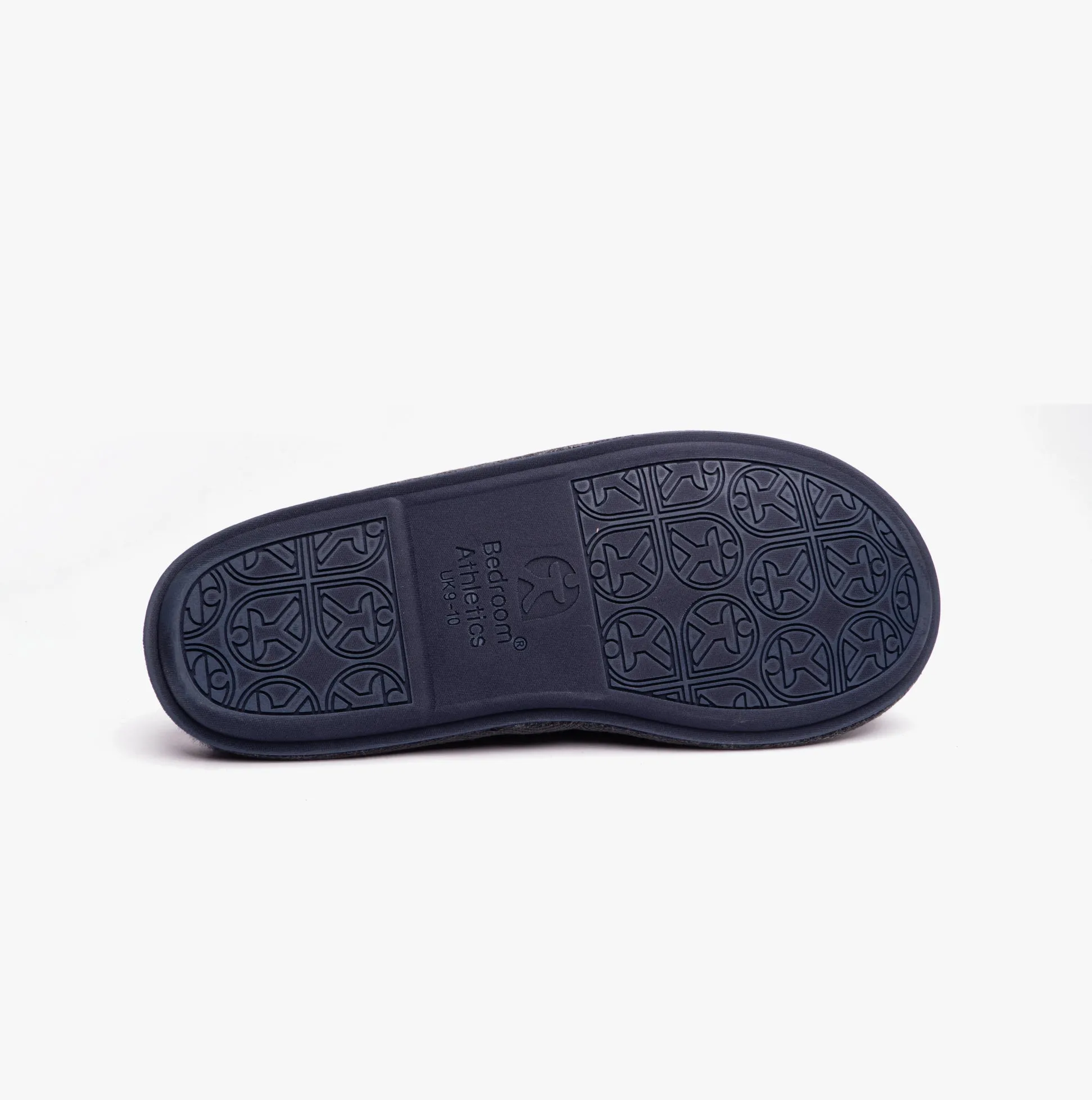 Bedroom Athletics WILLIAM Mens Mule Slippers Navy Herringbone