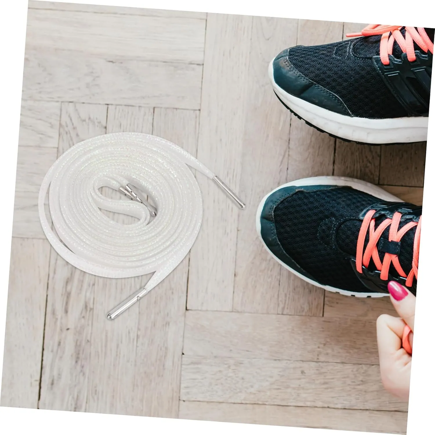 BESPORTBLE Colorful Shoelaces Tie Shoe Laces Shoes Lace Sneakers Shoelace Flat Shoelaces Plastic Shoelace All-match