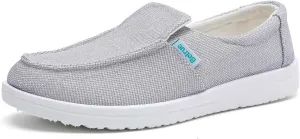 Betrue Lightweight Boat Shoes for Women, Womens Casual Loafers, Womens Slip On Deck Shoes, Breathable Canvas Walking Shoes for Women