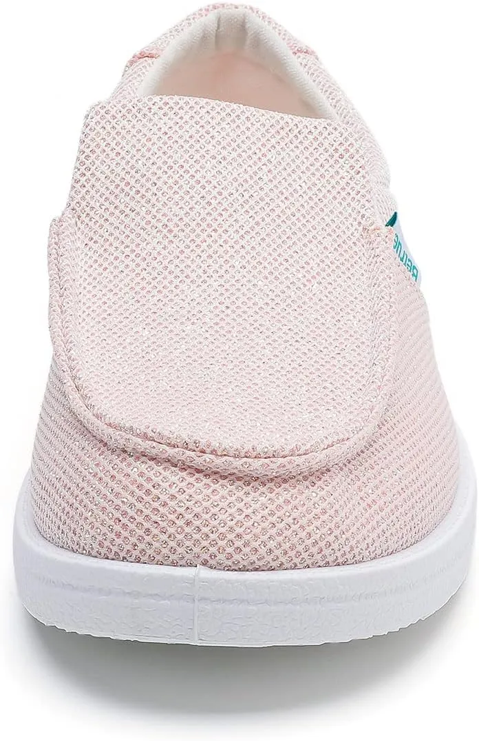 Betrue Lightweight Boat Shoes for Women, Womens Casual Loafers, Womens Slip On Deck Shoes, Breathable Canvas Walking Shoes for Women