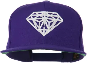 Big Diamond Embroidered Flat Bill Cap