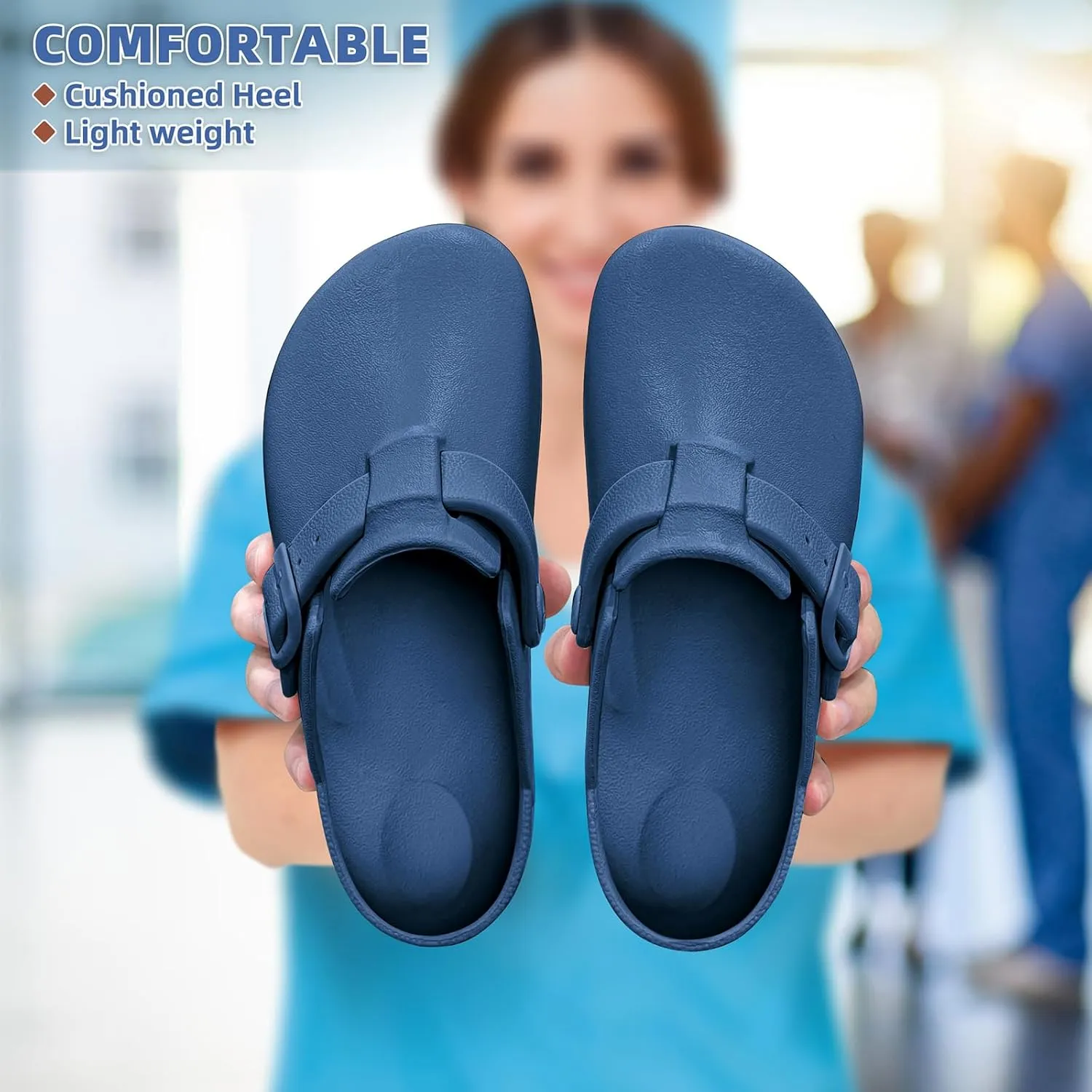Bigant Womens Clogs,Mercy Mules for Womens Nurse Shoes-Slip on Garden Work Shoes