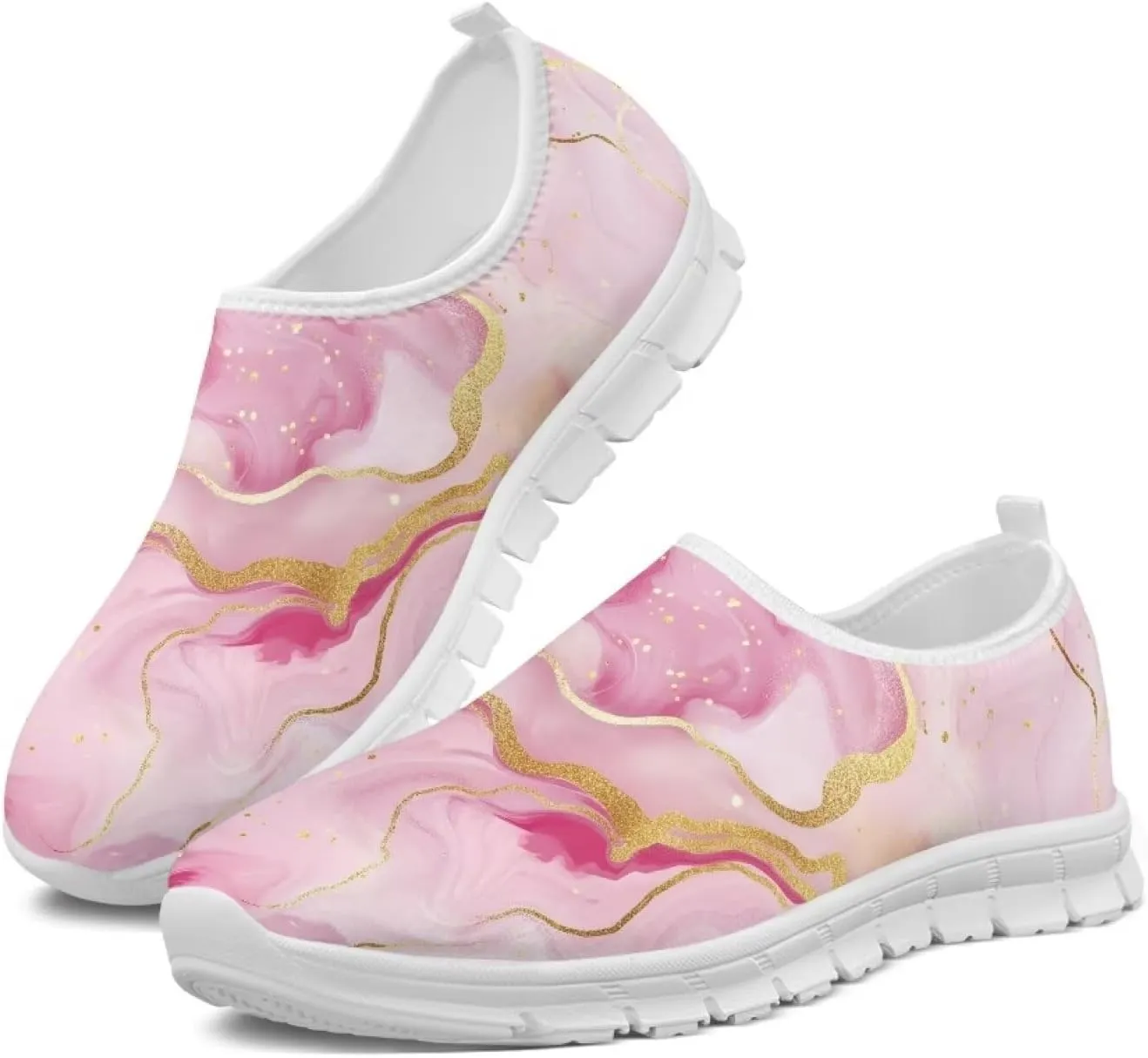 Biyejit Lightweight Shoes Slip on Sneakers for Women with Flexible Outsole Loafers Women Footwear Sockless Wear Flats