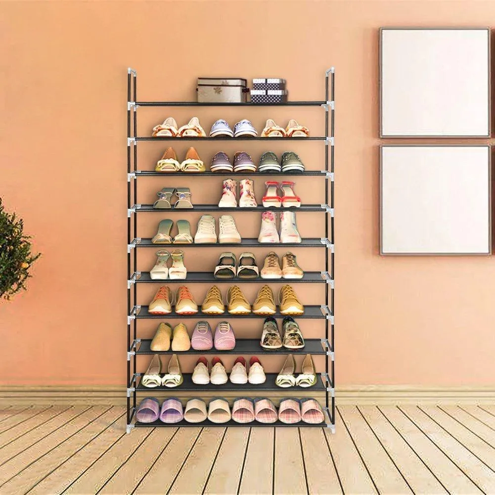 Blissun Shoe Racks Space Saving Non-Woven Fabric Shoe Storage Organizer Cabinet Tower (Grey)