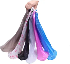 Blue Lengthened Shoe Covers for Adults Elastic Overshoes Protectors for Rainy Days Outdoor Activities and Mud Protection Lightweight and Portable Design