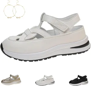 Bomre Shoes, Bomre Orthopedic Shoes, Aveta Orthopedic Sandals, Bootara Women's Plus Size Hollow-Out Casual Sandals, Closed Toe Platform Sandals Height-Boosting Thick Sole,Hiking & Casual Wear