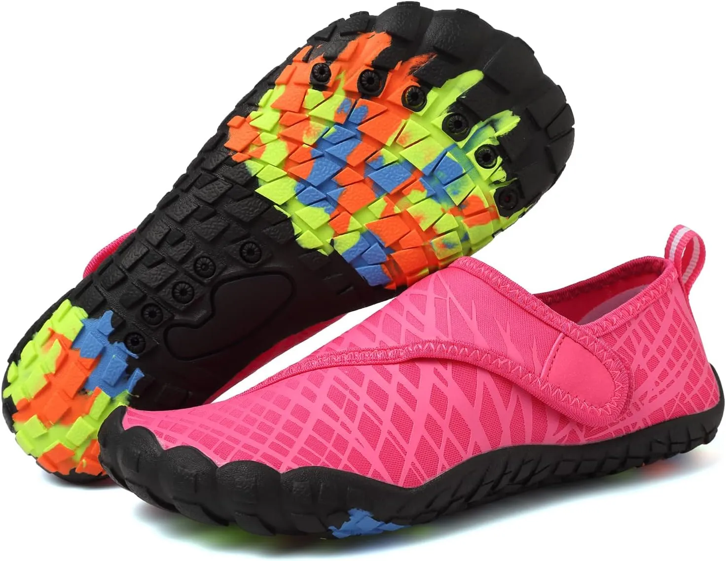 Boys & Girls Water Shoes Lightweight Comfort Sole Easy Walking Athletic Slip on Aqua 5 Toe Sock(Toddler/Little Kid/Big Kid)
