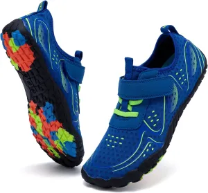 Boys & Girls Water Shoes Lightweight Comfort Sole Easy Walking Athletic Slip on Aqua 5 Toe Sock(Toddler/Little Kid/Big Kid)